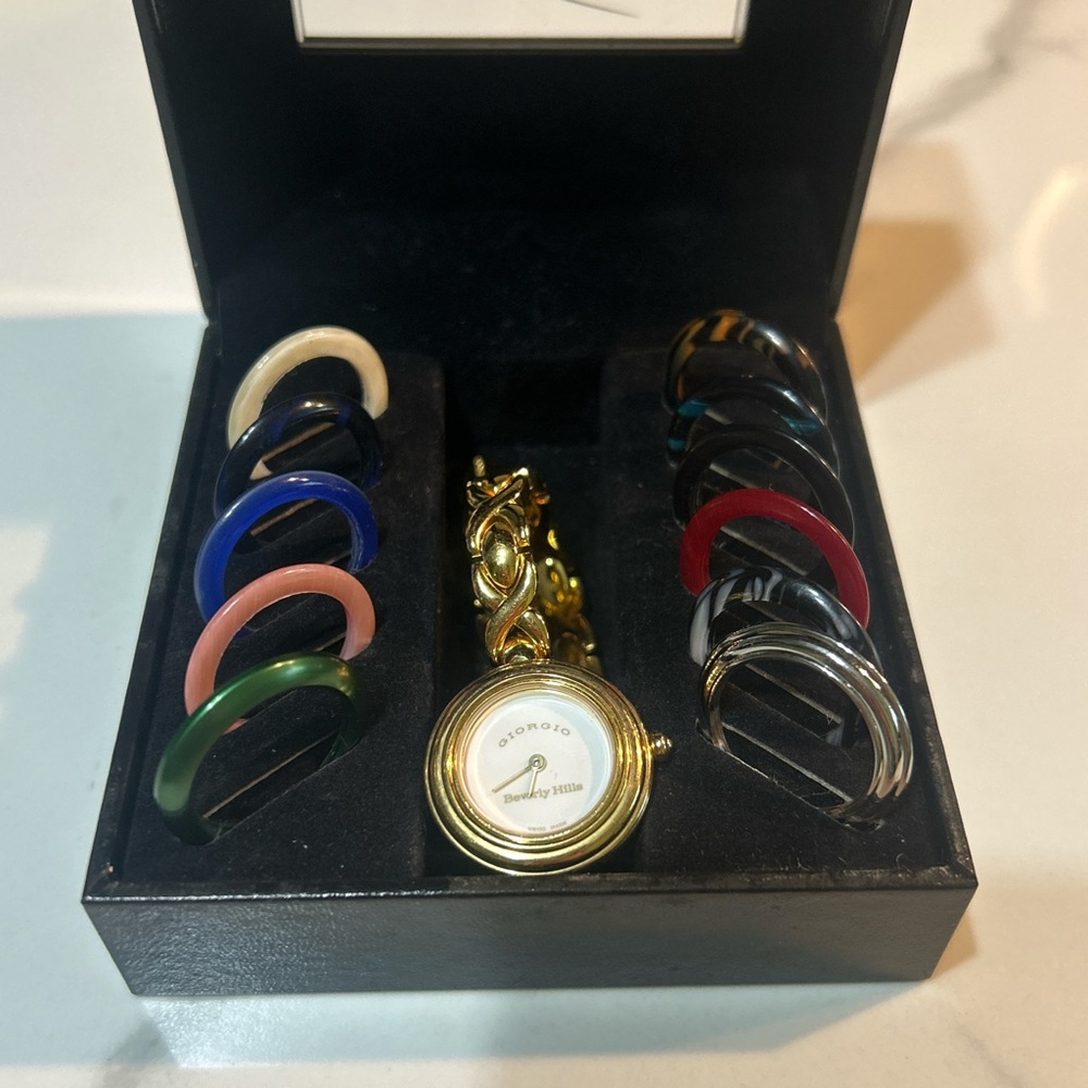 Vintage giorgio Gold plated Watch with Interchangeable Bands